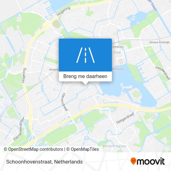 Schoonhovenstraat kaart