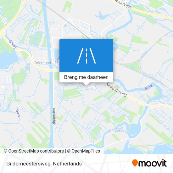 Gildemeestersweg kaart