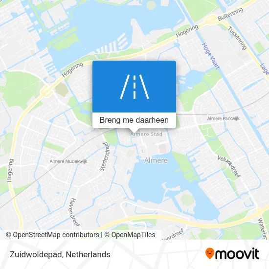 Zuidwoldepad kaart