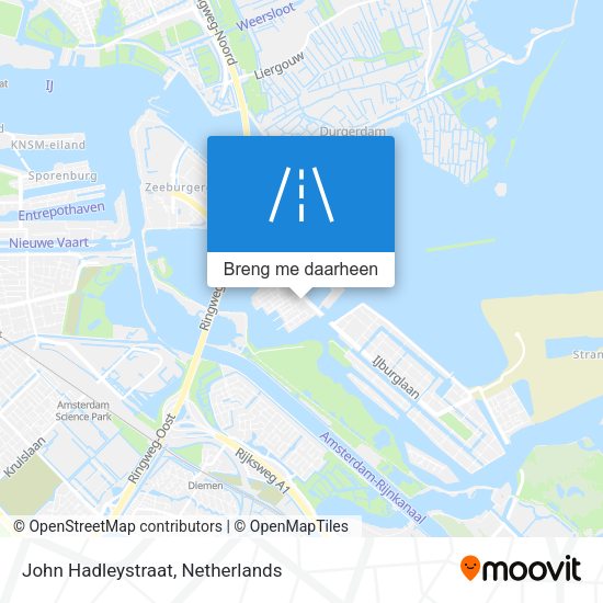 John Hadleystraat kaart