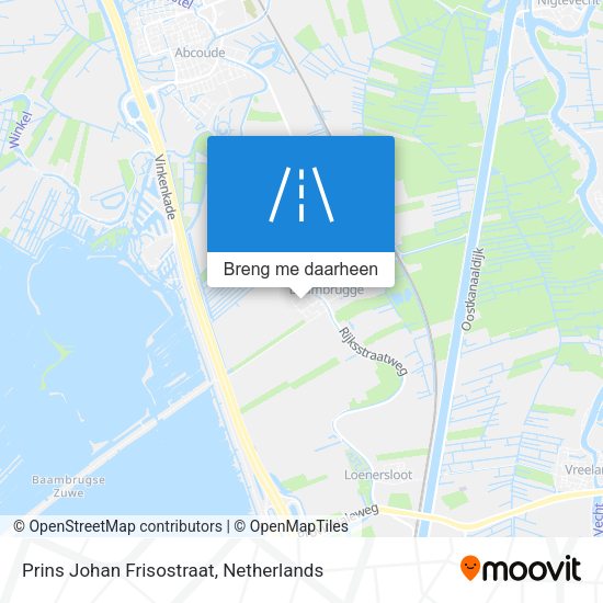 Prins Johan Frisostraat kaart