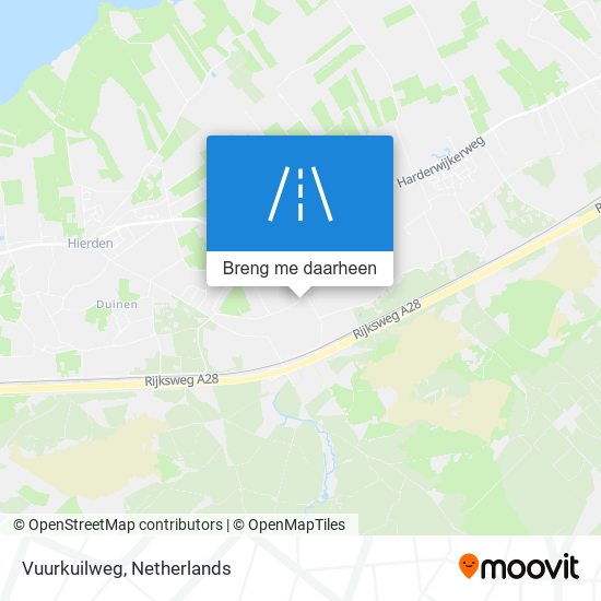 Vuurkuilweg kaart