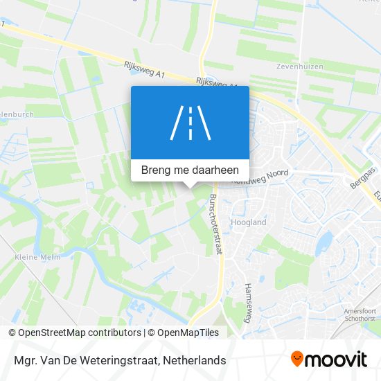 Mgr. Van De Weteringstraat kaart