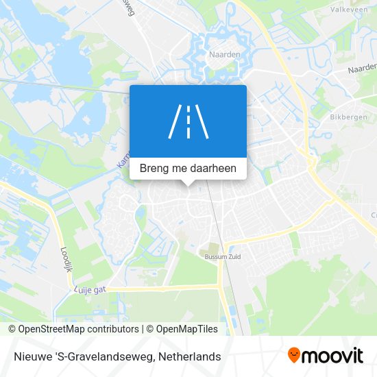 Nieuwe 'S-Gravelandseweg kaart