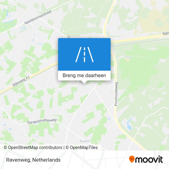 Ravenweg kaart