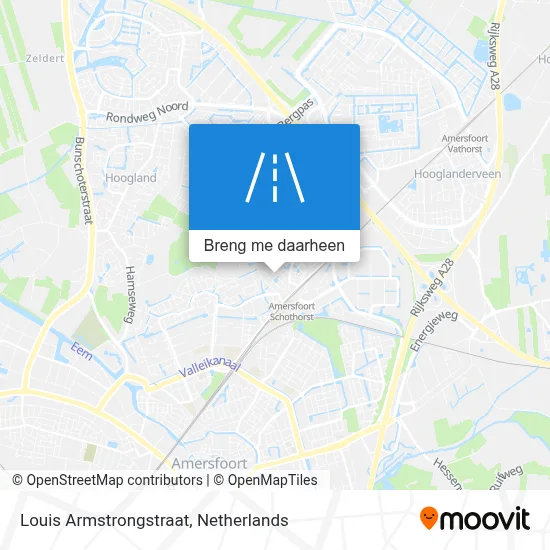 Louis Armstrongstraat kaart