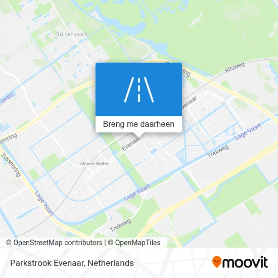Parkstrook Evenaar kaart
