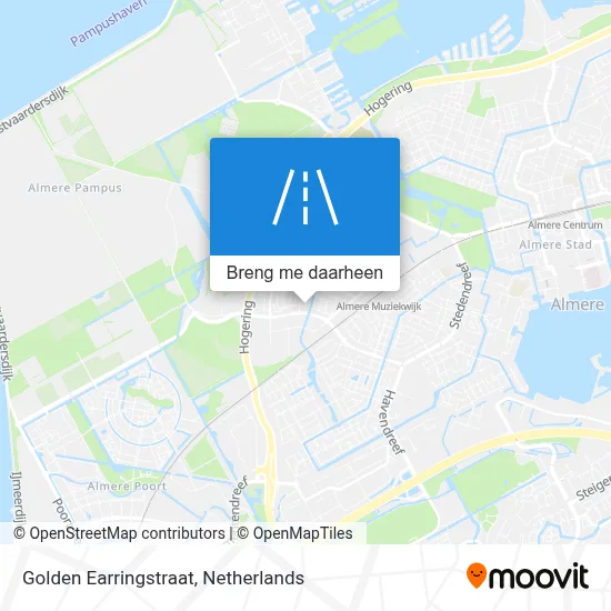 Golden Earringstraat kaart