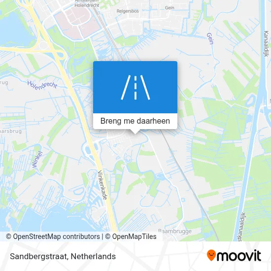 Sandbergstraat kaart