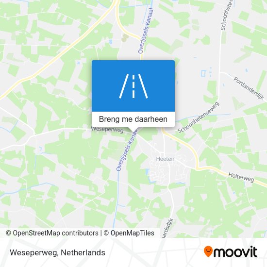 Weseperweg kaart