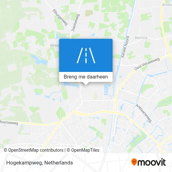 Hogekampweg kaart