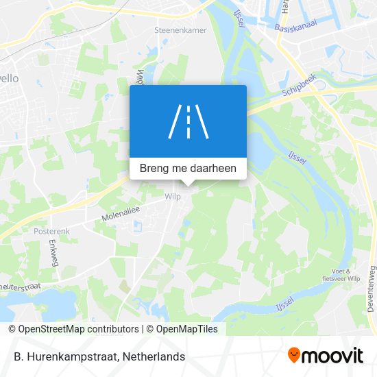 B. Hurenkampstraat kaart