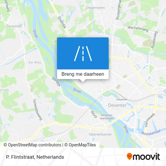 P. Flintstraat kaart
