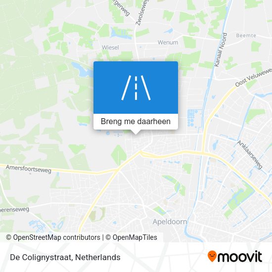 De Colignystraat kaart