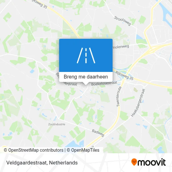 Veldgaardestraat kaart