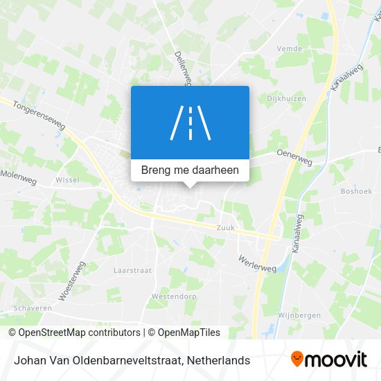 Johan Van Oldenbarneveltstraat kaart