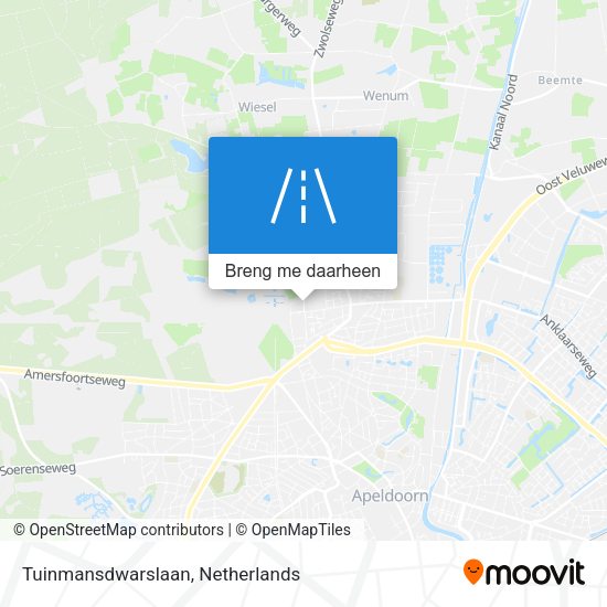 Tuinmansdwarslaan kaart