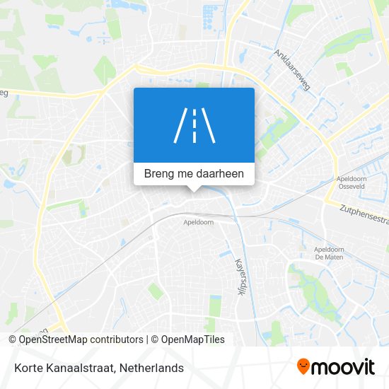 Korte Kanaalstraat kaart