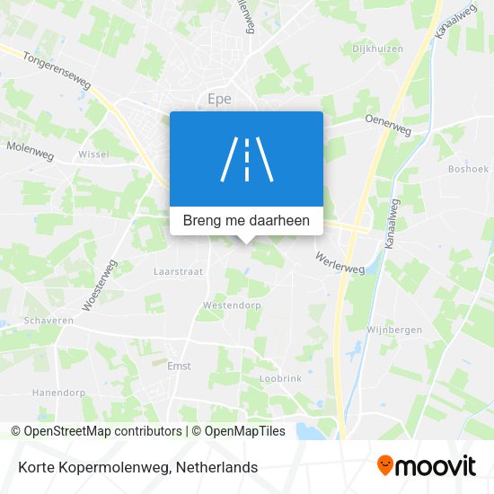 Korte Kopermolenweg kaart