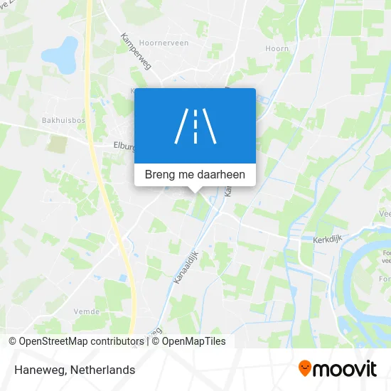 Haneweg kaart