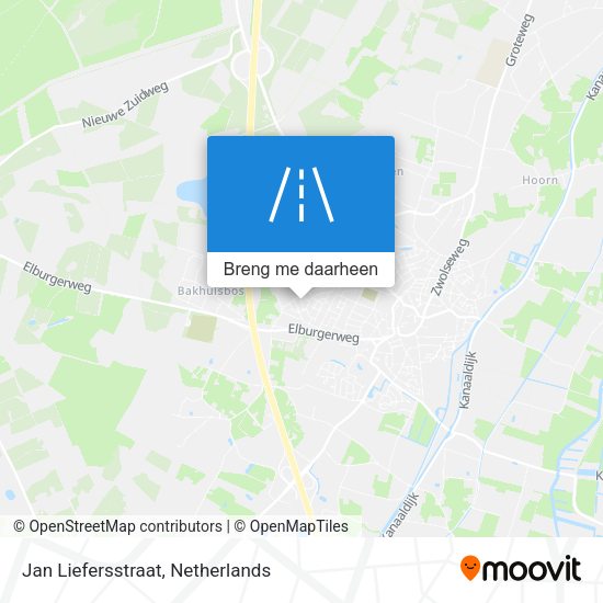 Jan Liefersstraat kaart