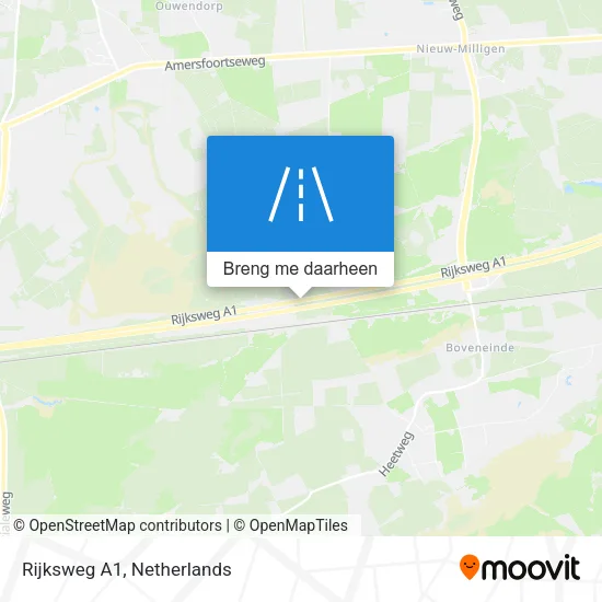 Rijksweg A1 kaart