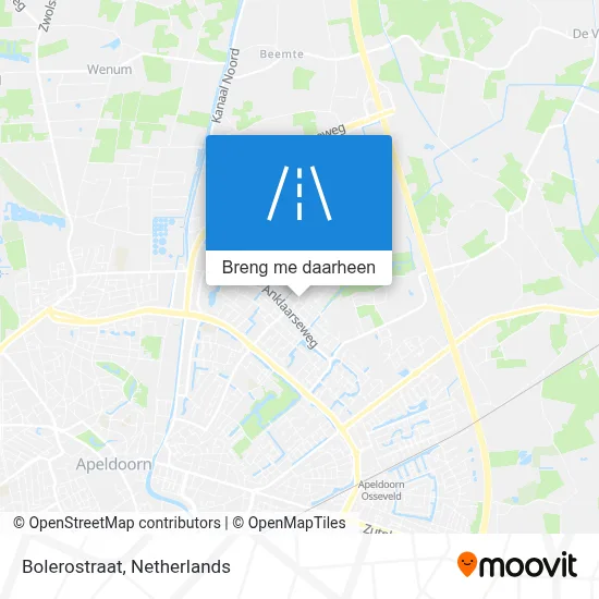 Bolerostraat kaart