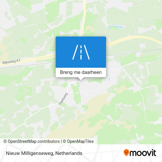 Nieuw Milligenseweg kaart
