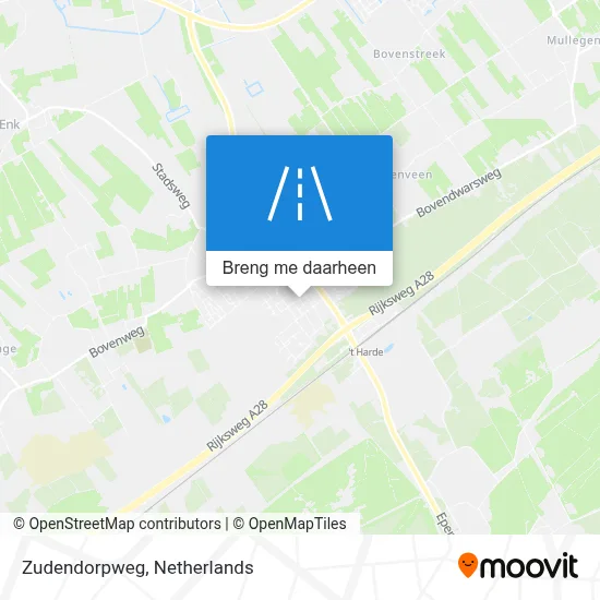 Zudendorpweg kaart