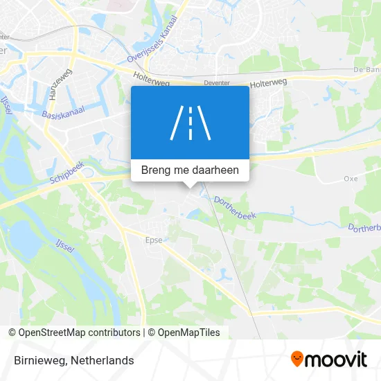 Birnieweg kaart