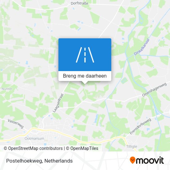 Postelhoekweg kaart