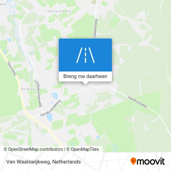 Van Waalswijkweg kaart