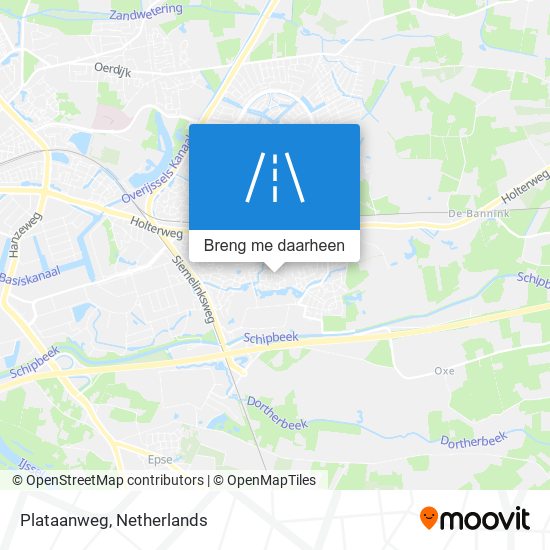 Plataanweg kaart