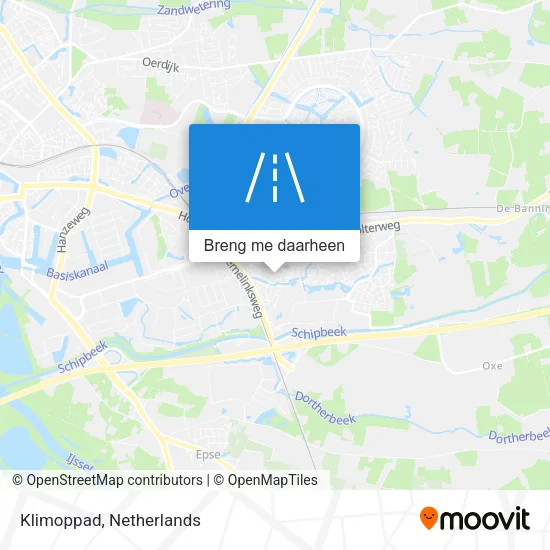 Klimoppad kaart