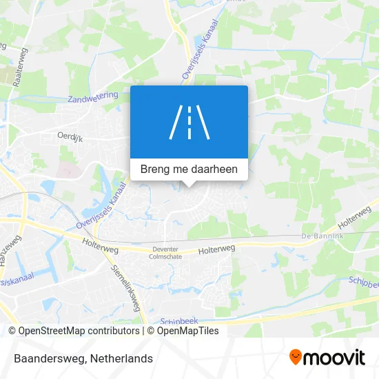 Baandersweg kaart
