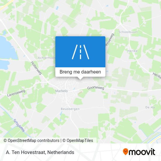 A. Ten Hovestraat kaart