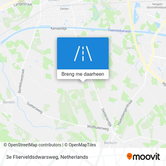 3e Flierveldsdwarsweg kaart