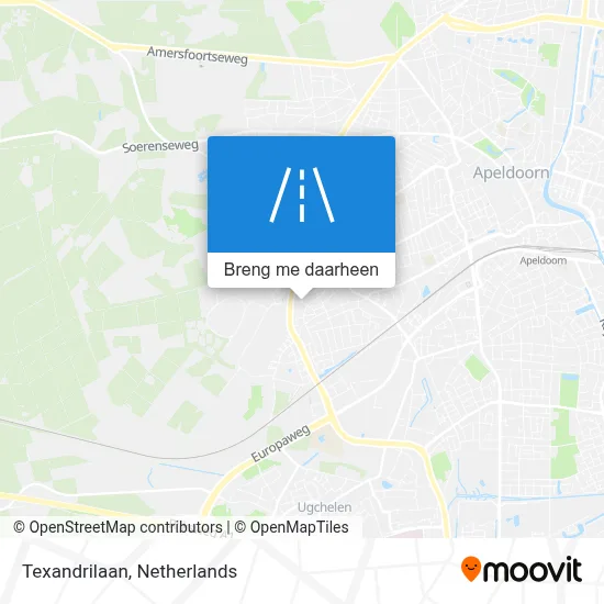Texandrilaan kaart