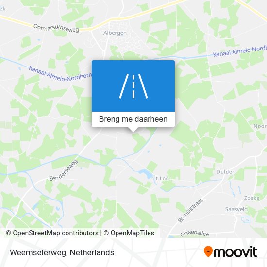 Weemselerweg kaart