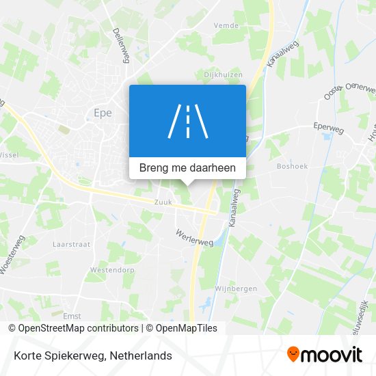 Korte Spiekerweg kaart