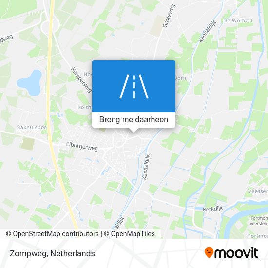 Zompweg kaart