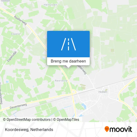 Koordesweg kaart