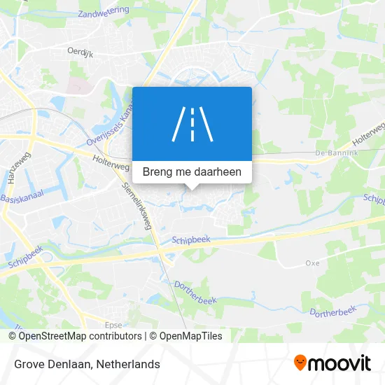 Grove Denlaan kaart