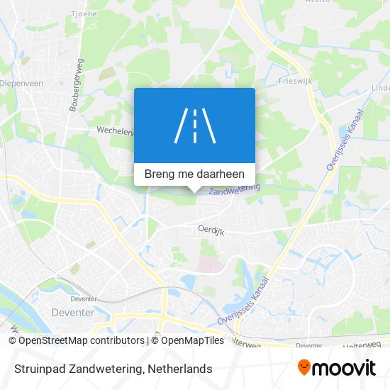 Struinpad Zandwetering kaart