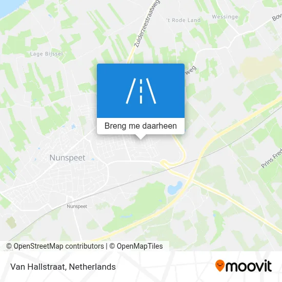Van Hallstraat kaart