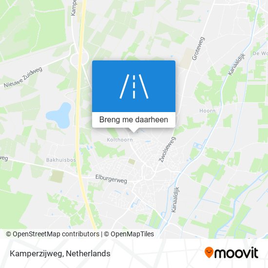 Kamperzijweg kaart