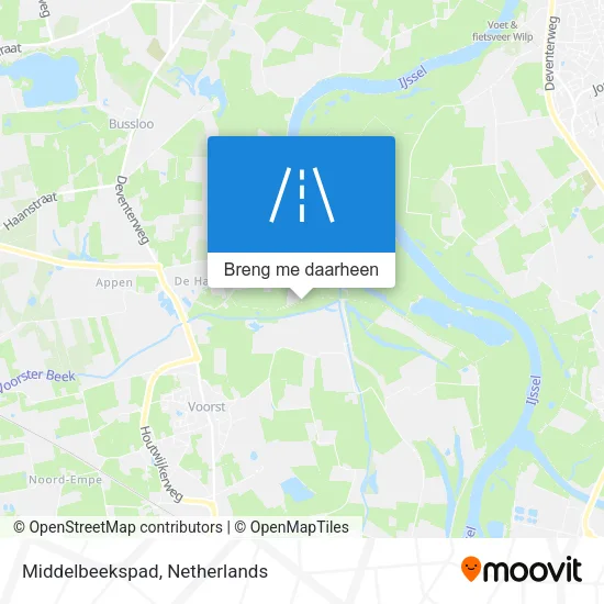 Middelbeekspad kaart
