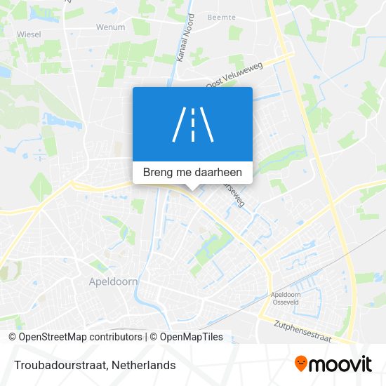 Troubadourstraat kaart