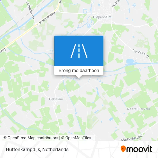 Huttenkampdijk kaart