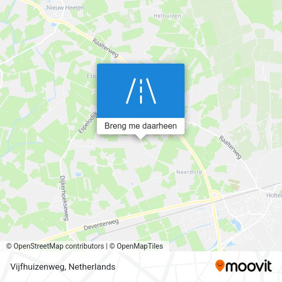 Vijfhuizenweg kaart